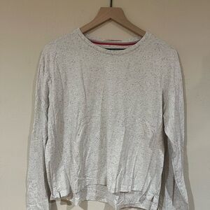 Women’s Bombas Long Sleeved Speckled Heather Grey 100% Cotton T-shirt, Size L